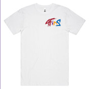 4Fins Logo (Coloured) Black Tee