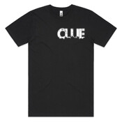 Clue Logo (White) Black tee