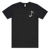 Johniepee Logo (White) Black tee