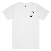 Johniepee Logo (Black) White tee