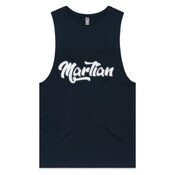 Martian Logo (White) Black singlet