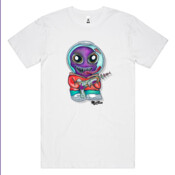 Martian's Martian (Coloured) White tee